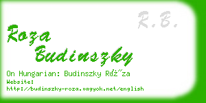 roza budinszky business card